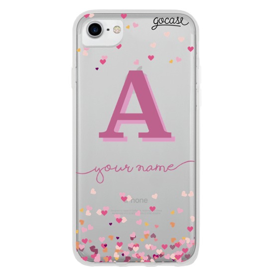 Hearts Initial Pink