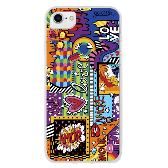 Capinha para celular Love Pop Art