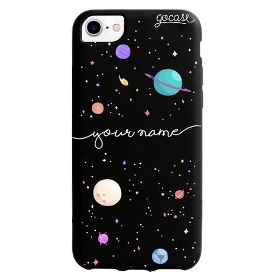 Black Case Planets Handwritten