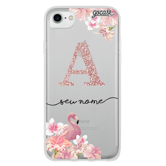 Capinha para celular Flamingo Glitter - Clean