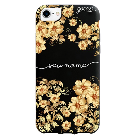 Color Black - Golden Flowers Manuscrita