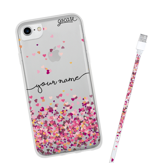 Kit Hearts Handwritten (Lightning Cable + iPhone Case)
