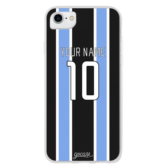 Team jersey - Black/Blue/White Stripes