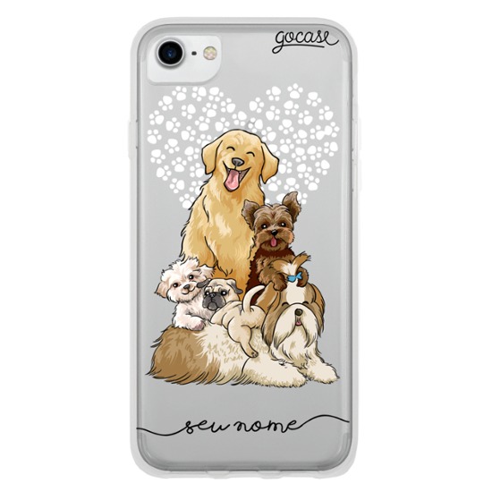 Capinha para celular Fofura de Cachorros Manuscrita
