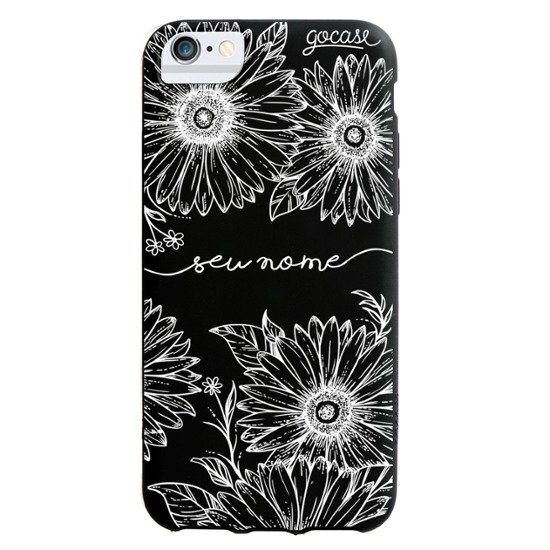Black Case - Girassóis Decor Manuscrita