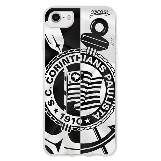 Capinha para celular Corinthians - Black and White