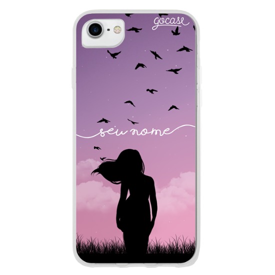 Capinha para celular Pássaros ao Vento Personalizável