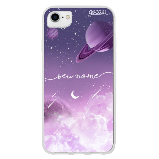 Capinha para celular Universo Purple Manuscrito