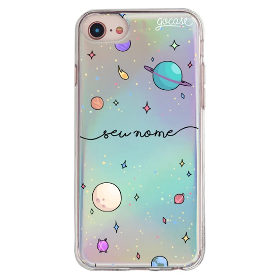 Capinha para Celular Holo - Planetinhas Clean Manuscrita