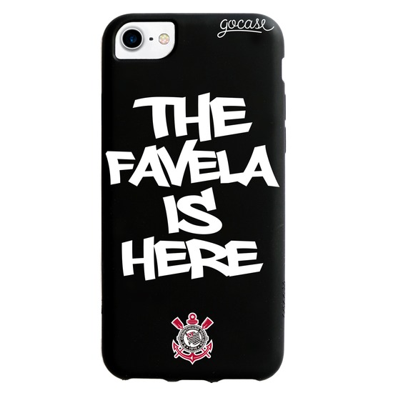 Capinha para celular Color Black - Corinthians - The Favela is Here