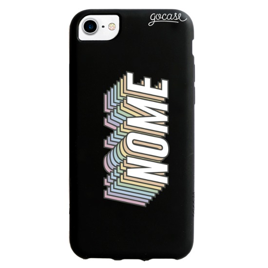 Capinha para celular Color Black - Nome Rainbow