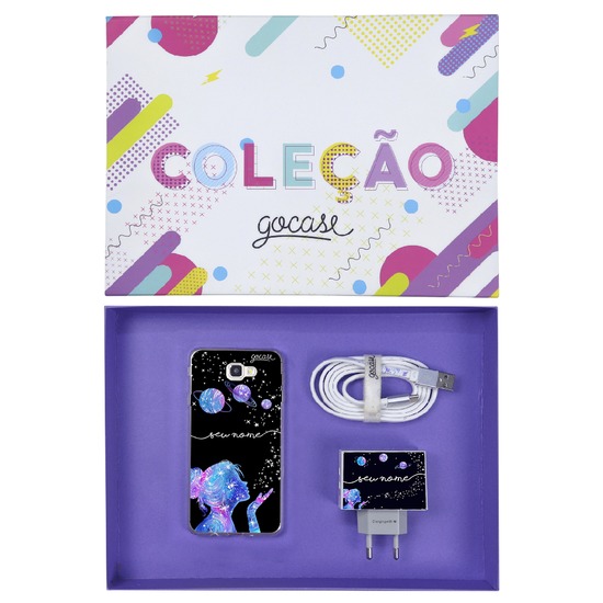 Kit Poeira das Estrelas (Case + Cabo Micro USB + Carregador Duplo + Caixa Minha Coleção)