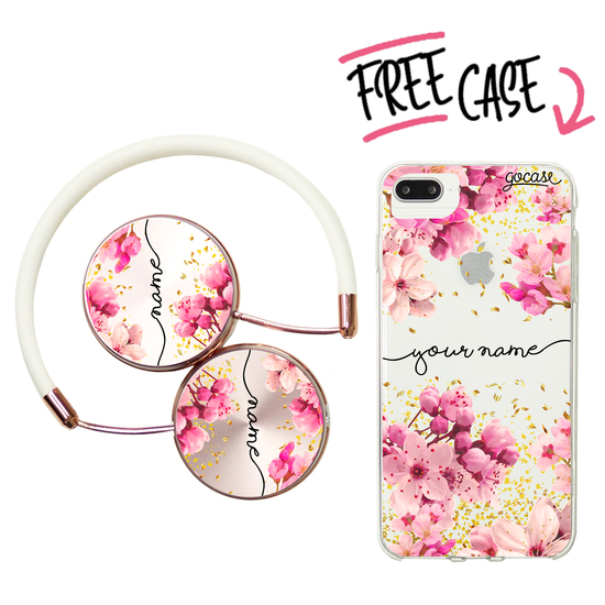 Kit Rose Gold Handwritten (headphones + case)