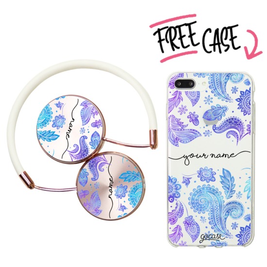 Kit Purple Handwritten (headphones + case)
