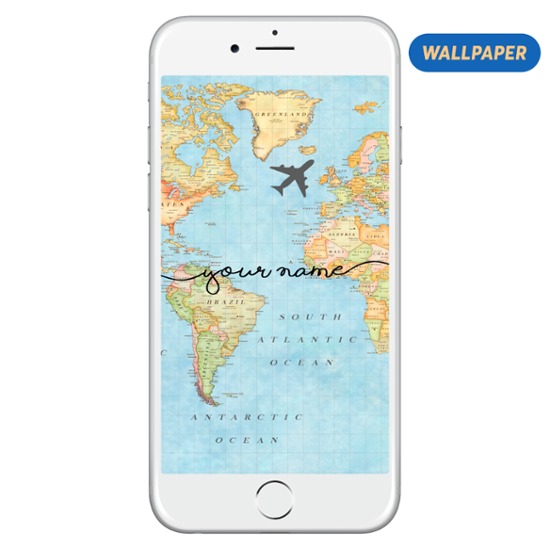 Wallpaper World Map Handwritten Gocase