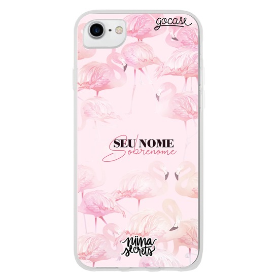 Capinha para celular Pink Flamingos customizável by Niina Secrets