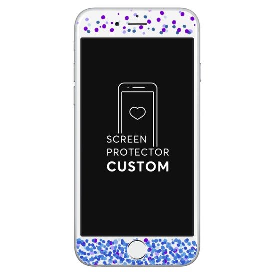 Blue Dots - Película Anti-Impacto Customizada - Vidro Temperado