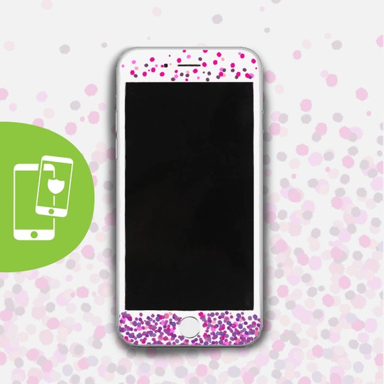 Pink Dots - Película Anti-Impacto Customizada - Vidro Temperado