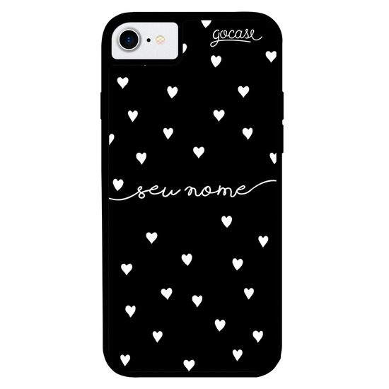 Capinha para celular Prime - White Hearts Manuscrita