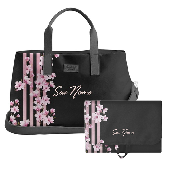 Kit Floral Lines (Bolsa de Viagem Joy + Necessaire Trip)