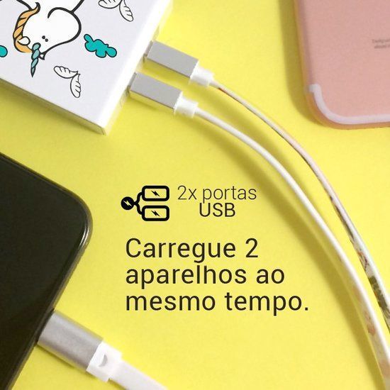 Carregador portátil power bank slim (5000mah) gocase - Floral na Hering