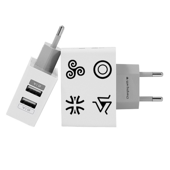 Carregador Personalizado iPhone/Android Duplo USB de Parede Gocase - Símbolos