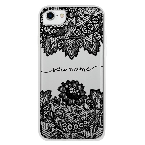Capinha para celular Capinha Renda Manuscrita Black