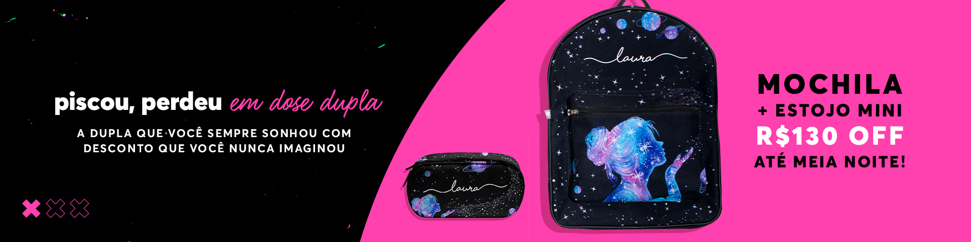 Mochila + Estojo: Black