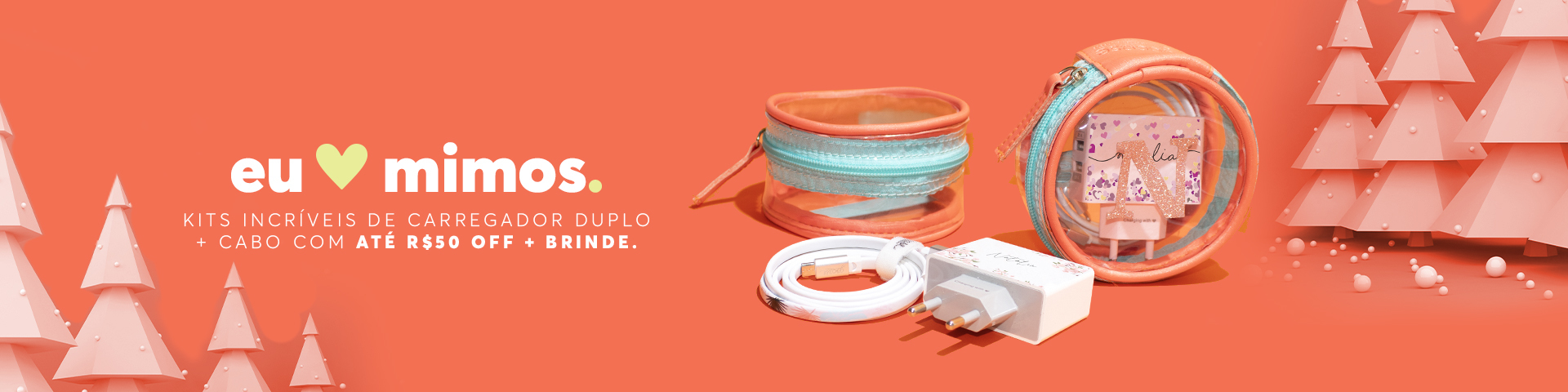 Brinde Kit Carregador Duplo + Cabo