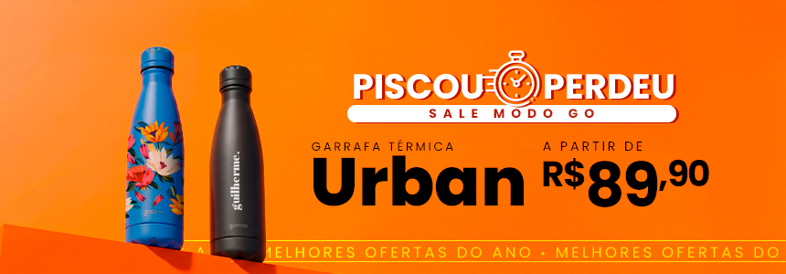 Kit Promocional: Garrafa Térmica Urban + Ebook.